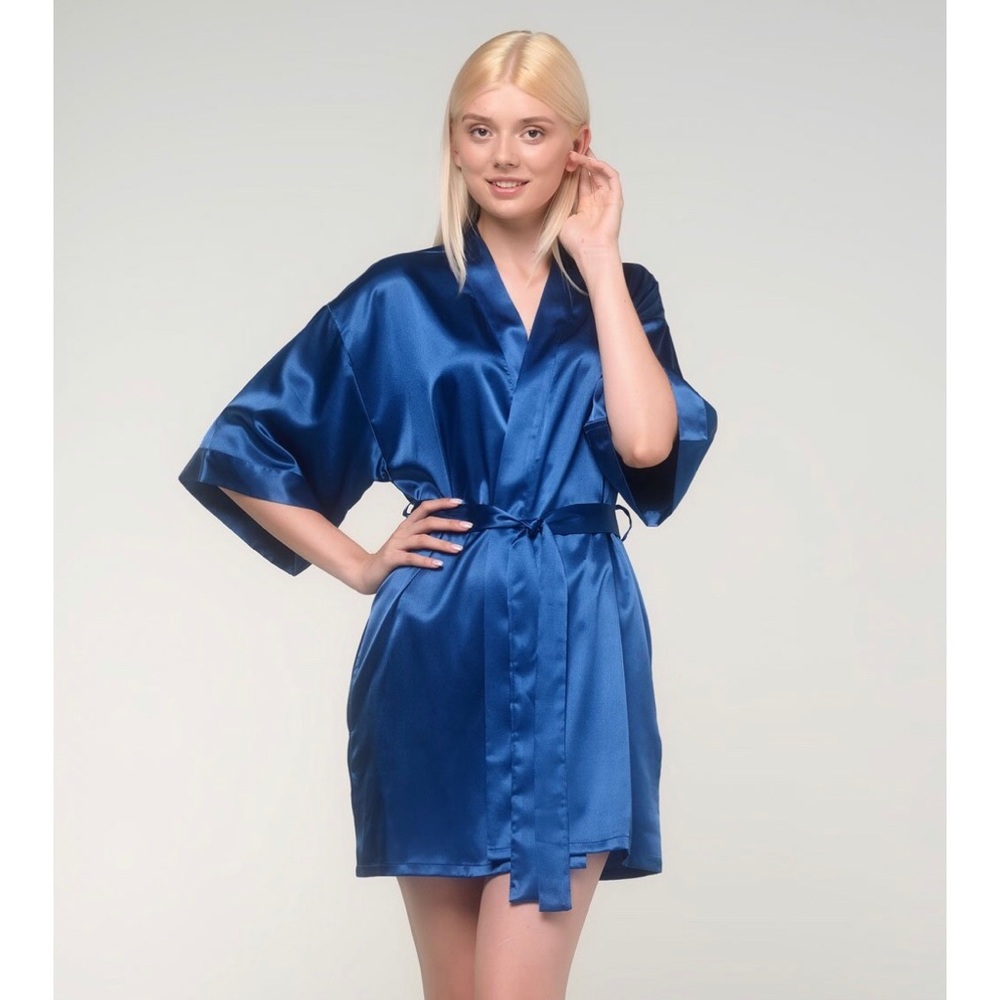 Satin bridesmaid evening robe